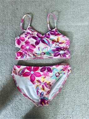 Kami Pink Floral Two-Piece Swim Bikini Set